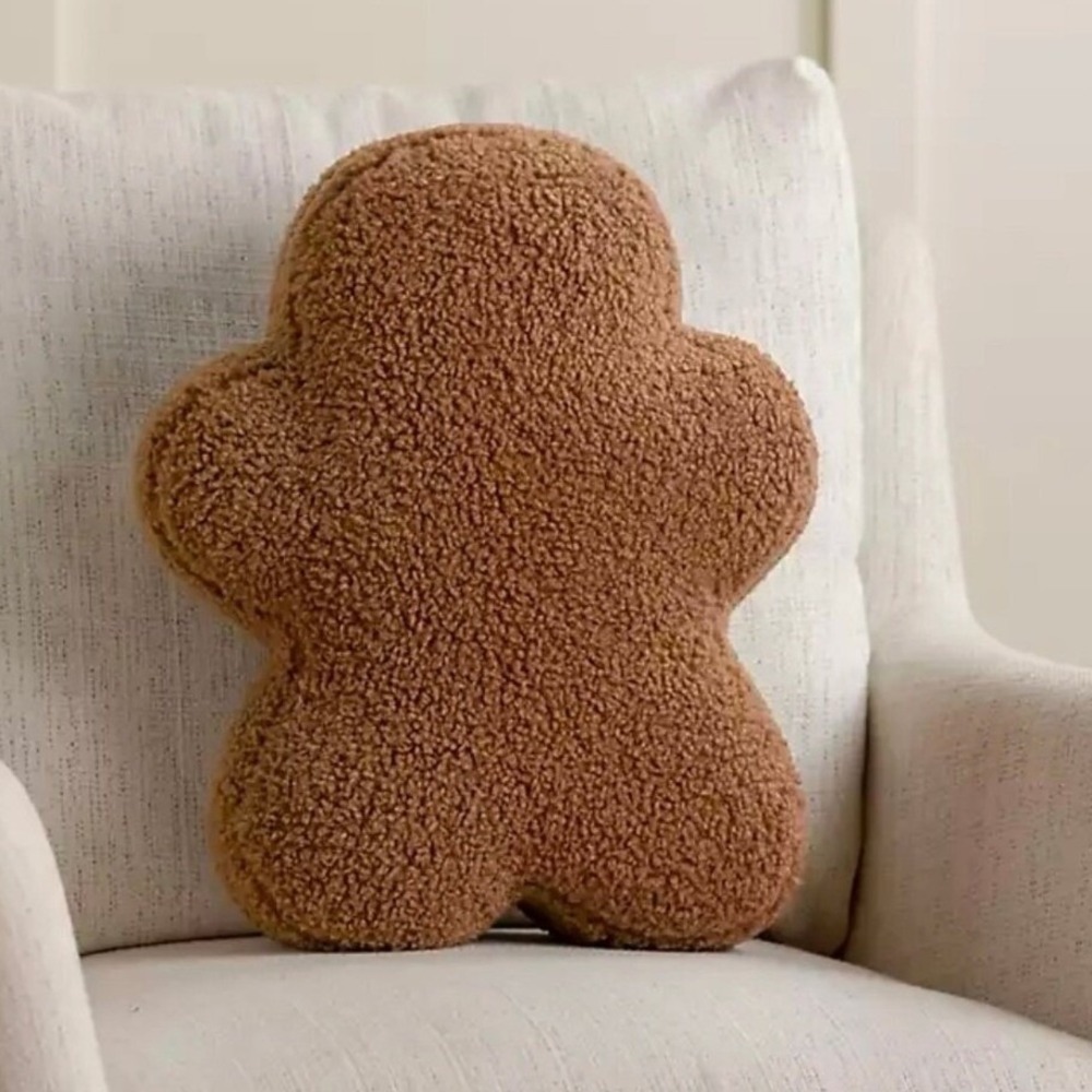 Viral Tik Tok Gingerbread Pillow Plush Pink Cheeks Christmas‎ Decor Large NEW! - Picture 5 of 12